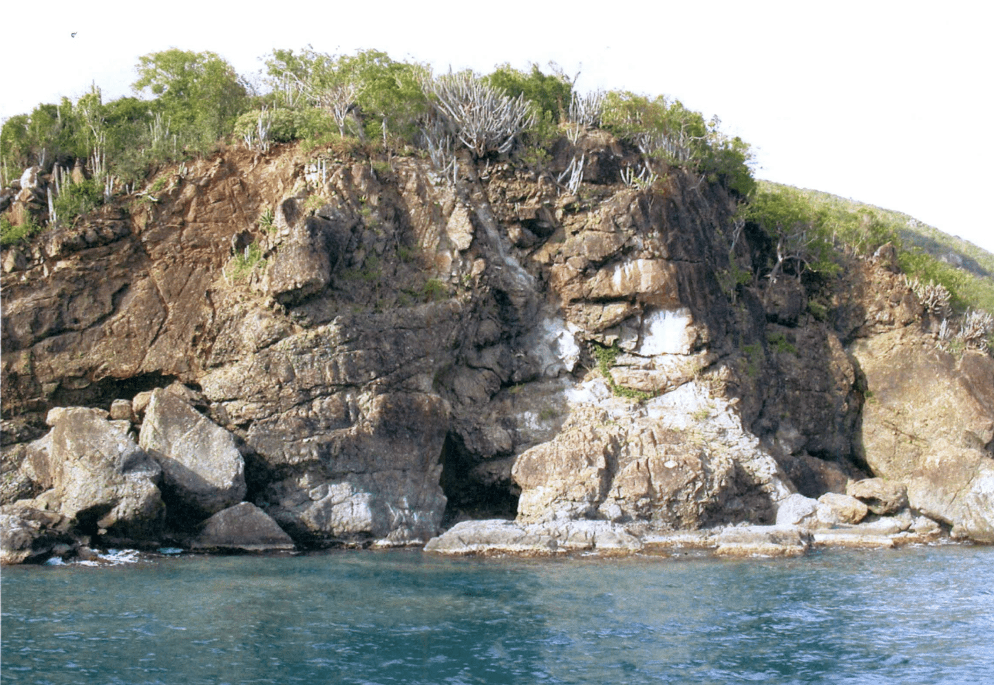Rugged coastline of Perseverance Bay where runaway slaves or maroons escape to small islands, cays, and inlets to and then to Puerto Rico for their freedom. (Photo by Toni Thomas)