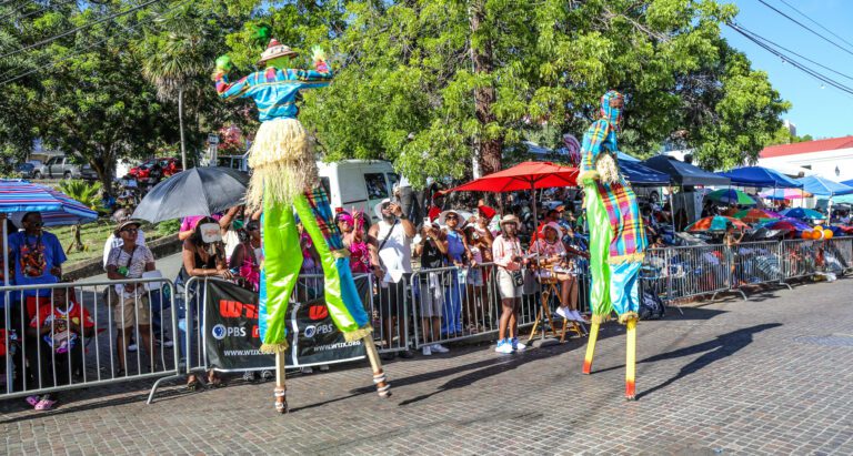 43 Troupes, One Long Road: Adults’ Parade Builds to Nightfall in Charlotte Amalie